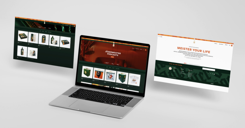 meister market website on laptop