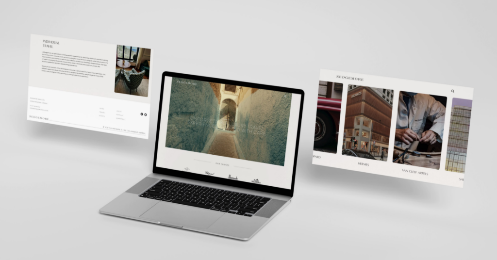 sedgemore website on laptop