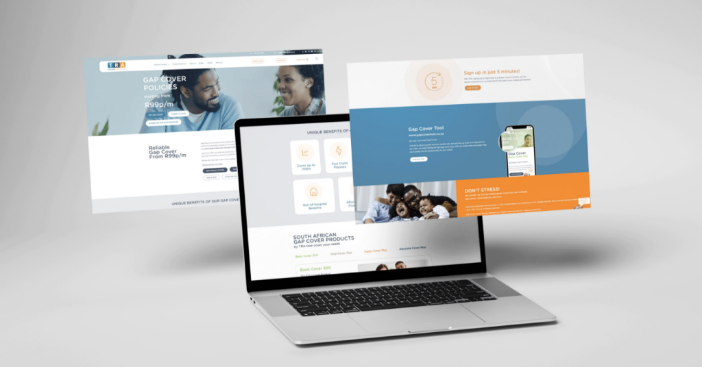 TRA website on laptop